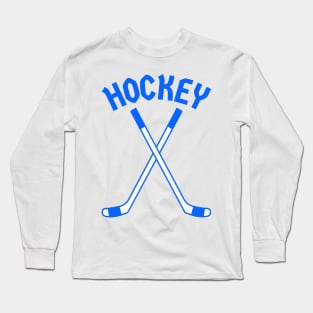 HOCKEY CROSSED STICKS LOGO Long Sleeve T-Shirt